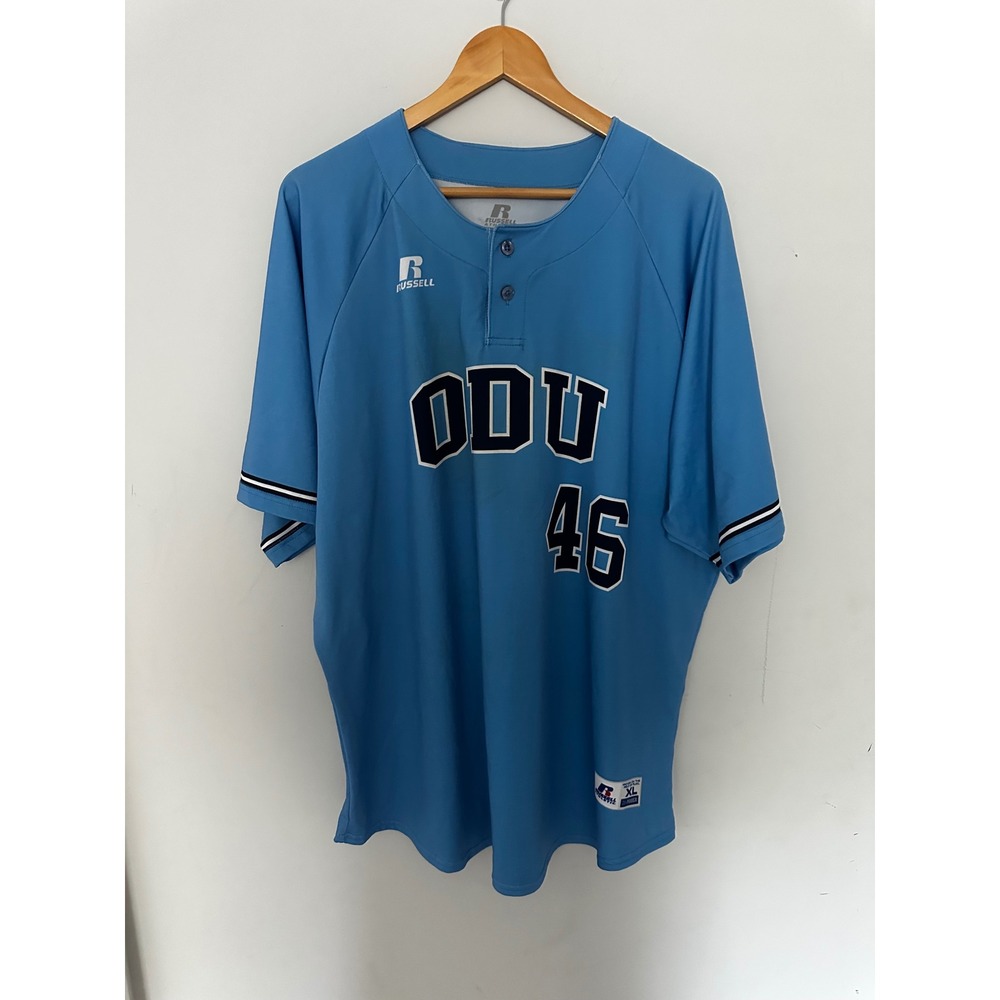 Russell Athletic ODU Old Dominion Baseball Jersey Blue Mens XL46 Dri-Power C-USA